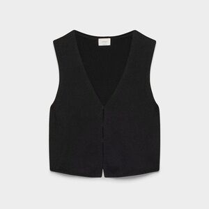 Aritzia Wilfred Basque Sweater Vest Size M Black